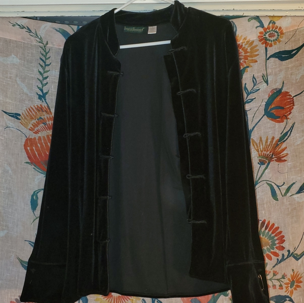 Black velvet shirt